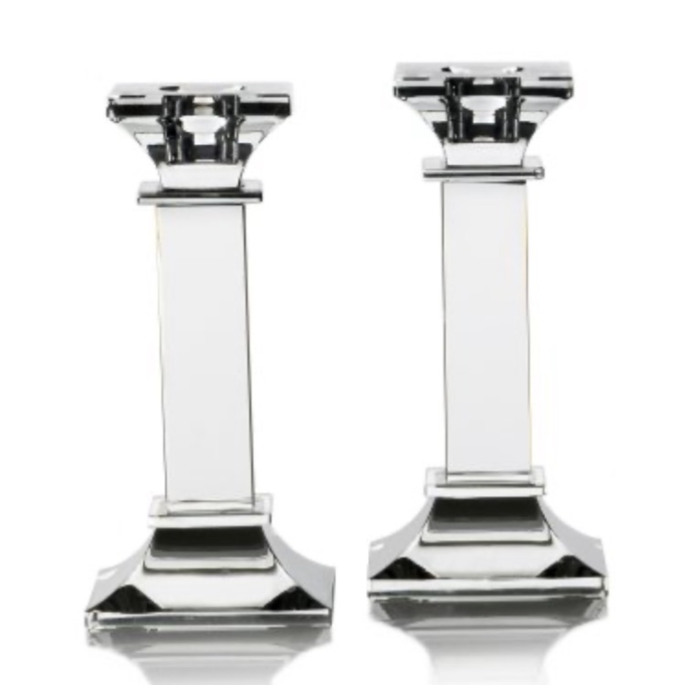 Mikasa 6” candle holders crystal